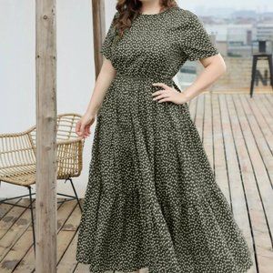 Olive green maxi dress